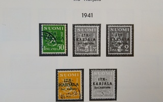 1941 Itä-Karjala Suomi postimerkki 2 kpl