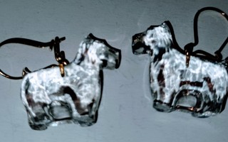 ALE!!! Korvakorut Swarovskin kristalli KOIRAT / 2 x 2 cm