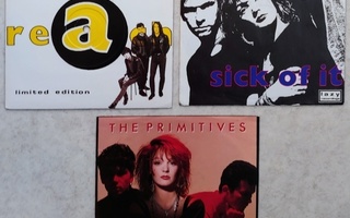 3 PRIMITIVES 7” singleä 1988 – 1989 + kuvakannet