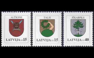 Latvia 628-30 ** Käyttösarja Vaakuna (2005)