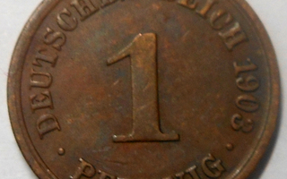 Saksa. 1 pfennig 1903A.