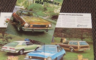 1974 Mercury Bobcat esite - KUIN UUSI - 12 sivua