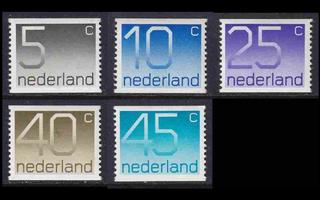 Alankomaat 1065-9C ** Käyttösarja numero rullamerkit (1976