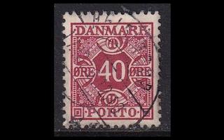 Tanska PORTO_37 o 40 öre punainen (1937)