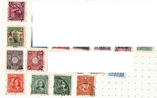 Vanhoja postimerkkejä keisar. Kiina ja Japani
