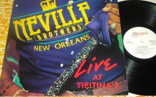 NEVILLE BROTHERS - Live at Tipitina's - LP -87 bayou funk EX