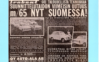 Trabant 601 - 1965 lehtimainos A4 laminoitu