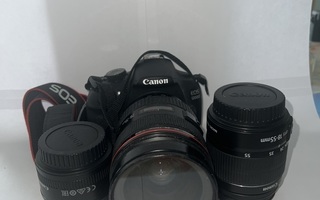 Järjestelmäkamera, Canon | EOS 1200D + kolme objektiivia