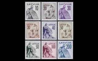 Latvia 326-34 ** Käyttösarja monumentteja (1992)