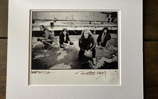 Metallican 1984 valokuva Ross Halfinin signeerauksella