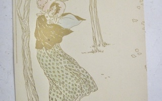VANHA Postikortti Jugend Art Nouveau ennen 1905