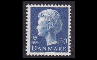 Tanska 585 ** Margrethe 130 öre sininen (1975)