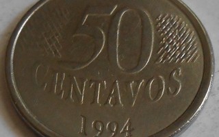 BRASILIA  50 Centavos v.1994  KM#635    Circ.