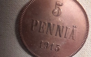 5 penniä 1915