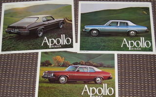 1973 Buick Apollo esite - 3 kpl - KUIN UUSI