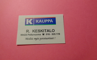 TT-etiketti K Kauppa R. Keskitalo, Peltovuoma