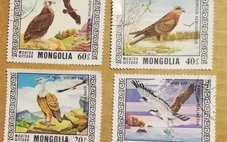 Mongolia vanhemmat lintumerkit 7kpl