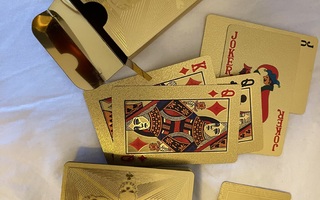 Kulta pelikortit korttipakka muovi Pääkallo Skull