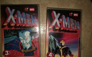 VHS videokasetti X-men osat 4  ja 3  ( kaksoisagentti)