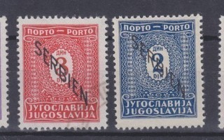 Saksa Reich WW2 Saksan posti serbiassa lunastusmerkkejä