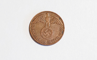 Deutsches reich 1 pfennig 1937 kolikko
