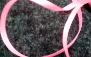 Pinkki kapea satiininauha 100cm