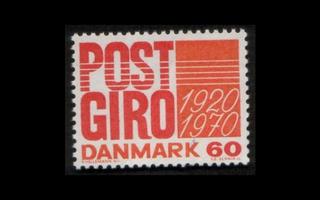 Tanska 491 ** Postisiirto 50v (1970)