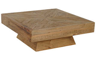 Olohuoneen pöytä Home ESPRIT Ruskea mänty 100 x 100 x 36 c