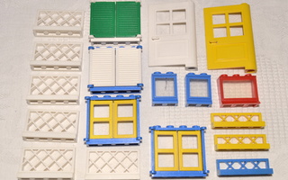 LEGO ovet, ikkunat ja aidat (80-90 luku)