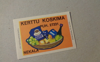TT-etiketti Kerttu Koskima, Nekala
