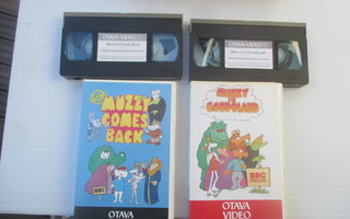 2 VANHAA VHS VIDEOTA : MUZZY IN GONDOLAND & COMES BACK