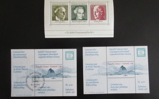Deutsche Bundespost ja Grönlanti. Blokit ja pienoisarkit.