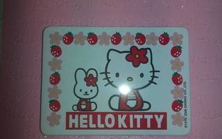 Hello Kitty magneetti (mansikka-kukka reunus)