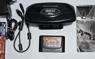 SEGA mega drive 32X moduuli + Doom peli