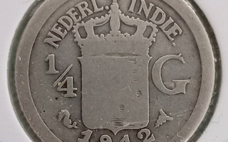 Indonesia 1/4 gulden 1912, Ag