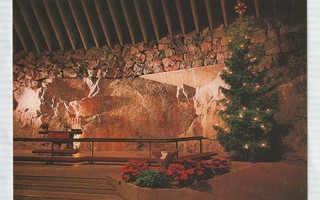 Postikortti: Temppeliaukion kirkko jouluna