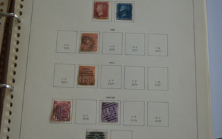 Iso Britania postimerkkejä 1855 - 1869 eri arvot