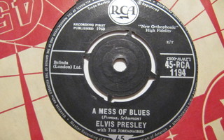 Elvis Presley A Mess Of Blues 7" sinkku UK RCA 1194