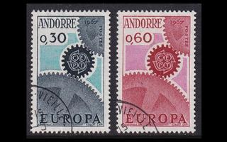 Andorra Fr 199-200 o Europa (1967)