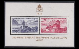 Liechtenstein 565-6BL9 ** Postimerkkinäyttely LIBA 72 (1972