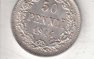 50 penniä 1914 varianti  2  kl  7 - 8