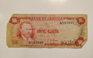 Jamaica 50 Cents, käytetty seteli