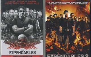 EXPENDABLES 1. ja 2. – 2 Suomi-DVD:tä 2010 / 2012 - siistit