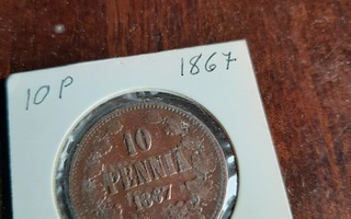 10 penniä 1867