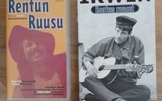 Irwin Goodman 4 CD:n kokoelma boxi sekä Rentun ruusu VHS