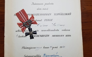 VR4 VAPAUDENRISTI 4LK1939+MYÖNTÖKIRJA