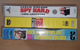 3 X Leslie Nielsen VHS