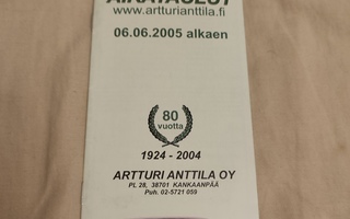 Aikataulu Artturi Anttila 05.06.2005