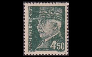 Ranska 580 ** Käyttösarja Pétain 4.50 Fr (1942)