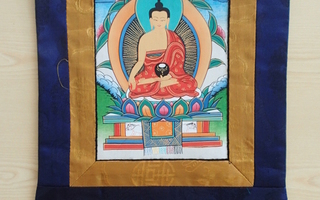 UUSI tiibetiläinen buddha-thangha käsityötä mitat 24x38cm